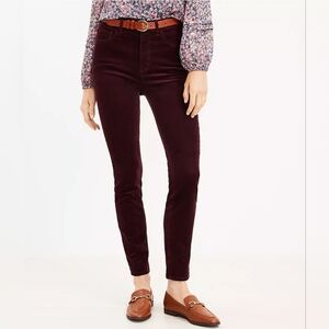 LOFT Deep Burgundy Skinny Pants